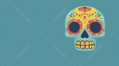 Caveira Mexicana Minimalista