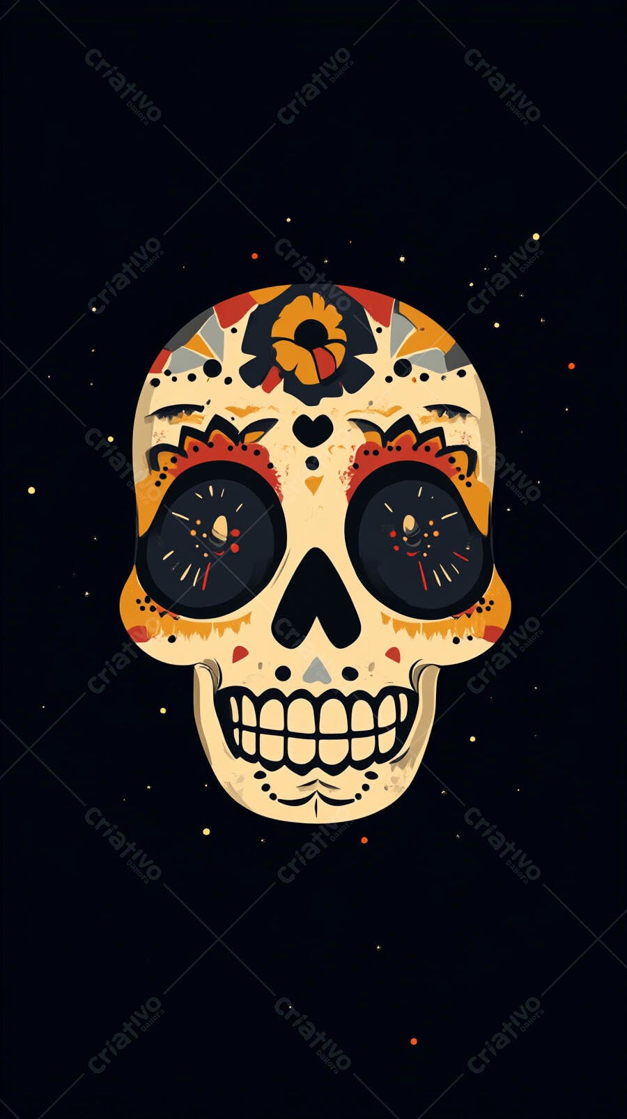 Caveira Mexicana Dia dos Mortos
