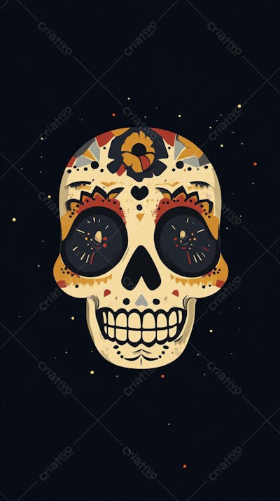 Caveira Mexicana Minimalista