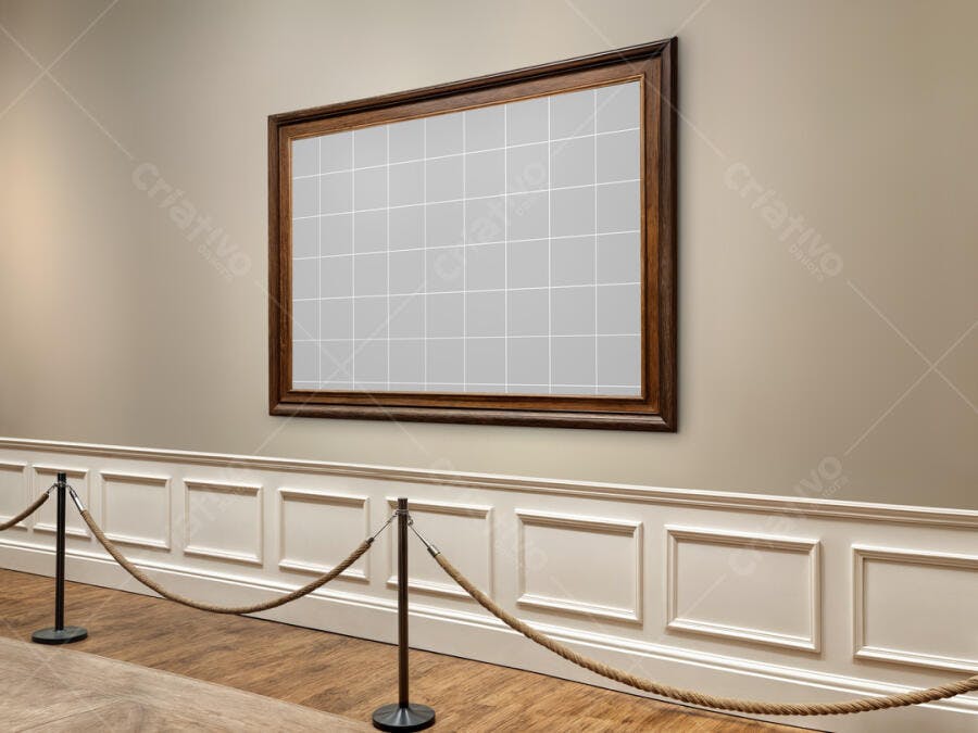 Mockup Quadro Clássico em Museu