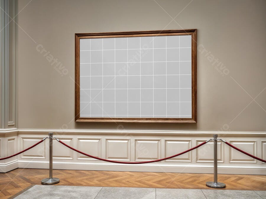 Mockup de Quadro em Galeria de Arte Clássica