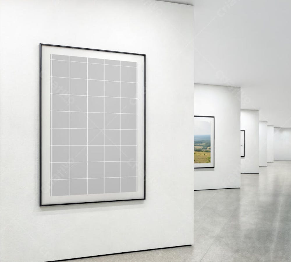 Galeria de Arte Mockup PSD editável