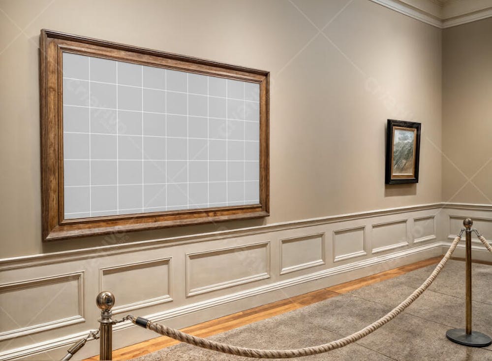 Galeria de Arte Mockup PSD editável