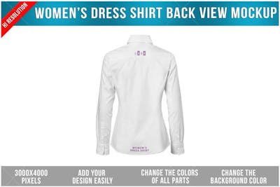 Camisa feminina vista de trás Mockup