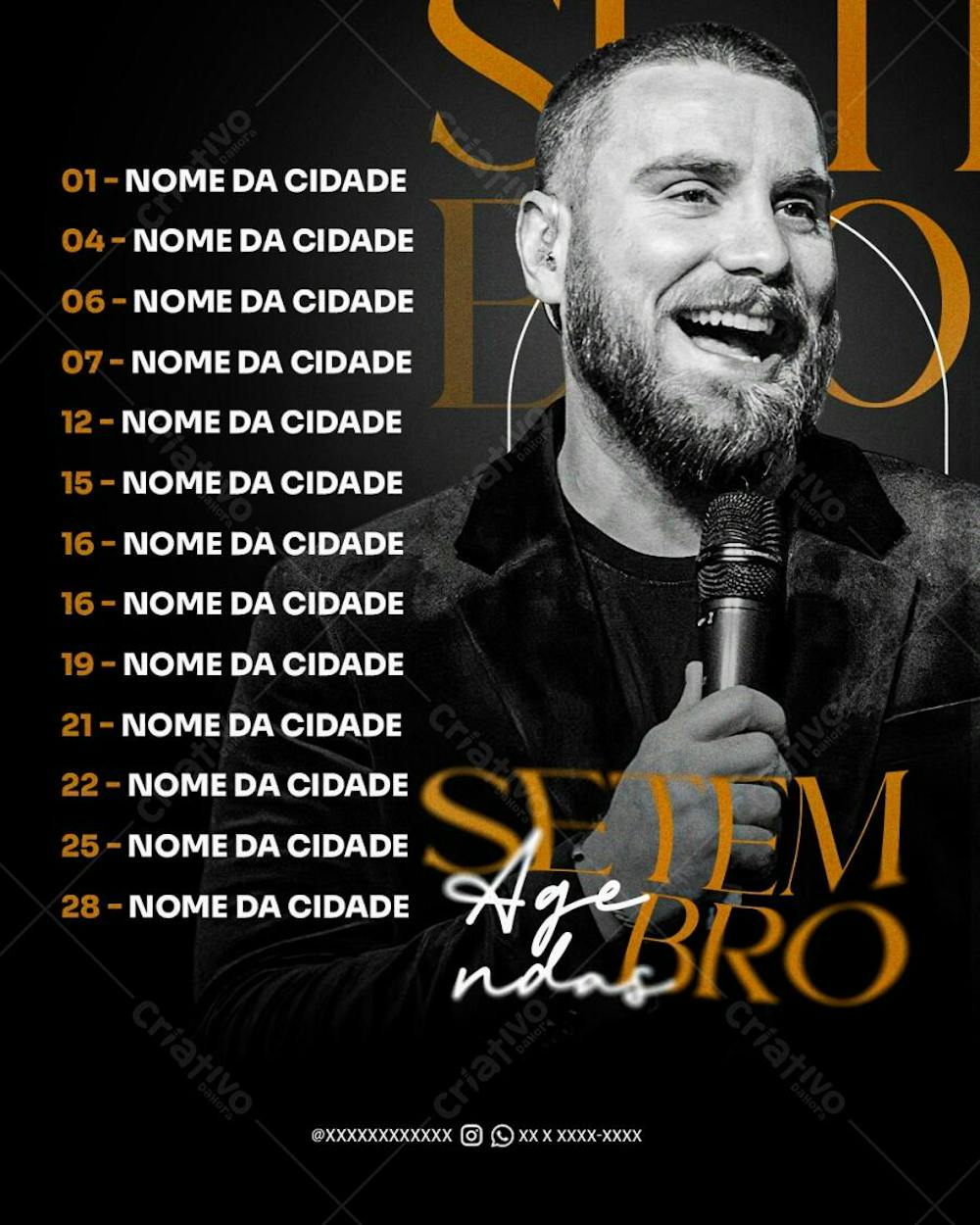 FLYER GOSPEL AGENDA MENSAL