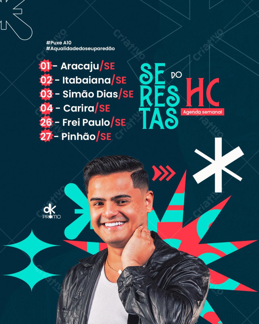 Flyer para Shows do cantor PSD Editável