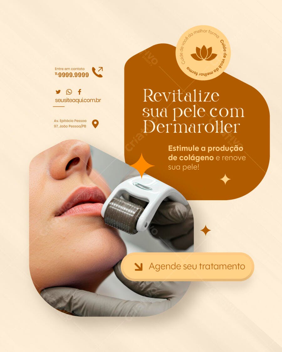 Flyer para Dermaroller PSD Editável