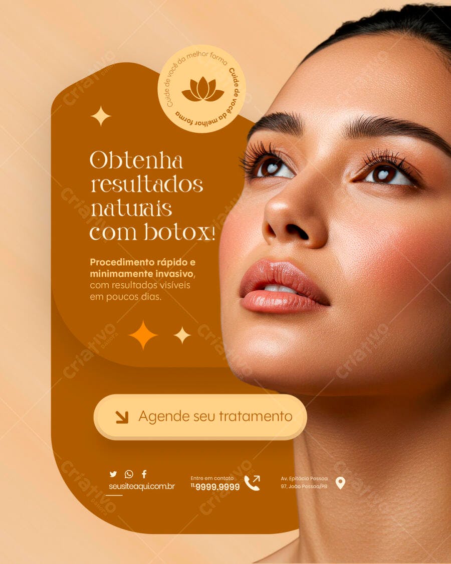 Flyer para Clínica de Botox PSD Editável