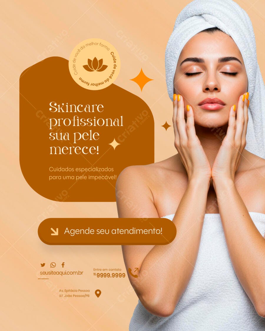 Banner Skincare Profissional PSD Editável
