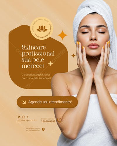 DEPILAÇÃO A LASER CLÍNICA ESTÉTICA CUIDADOS COM A BELEZA DEPILAÇÃO SOCIAL MEDIA EDITAVEL