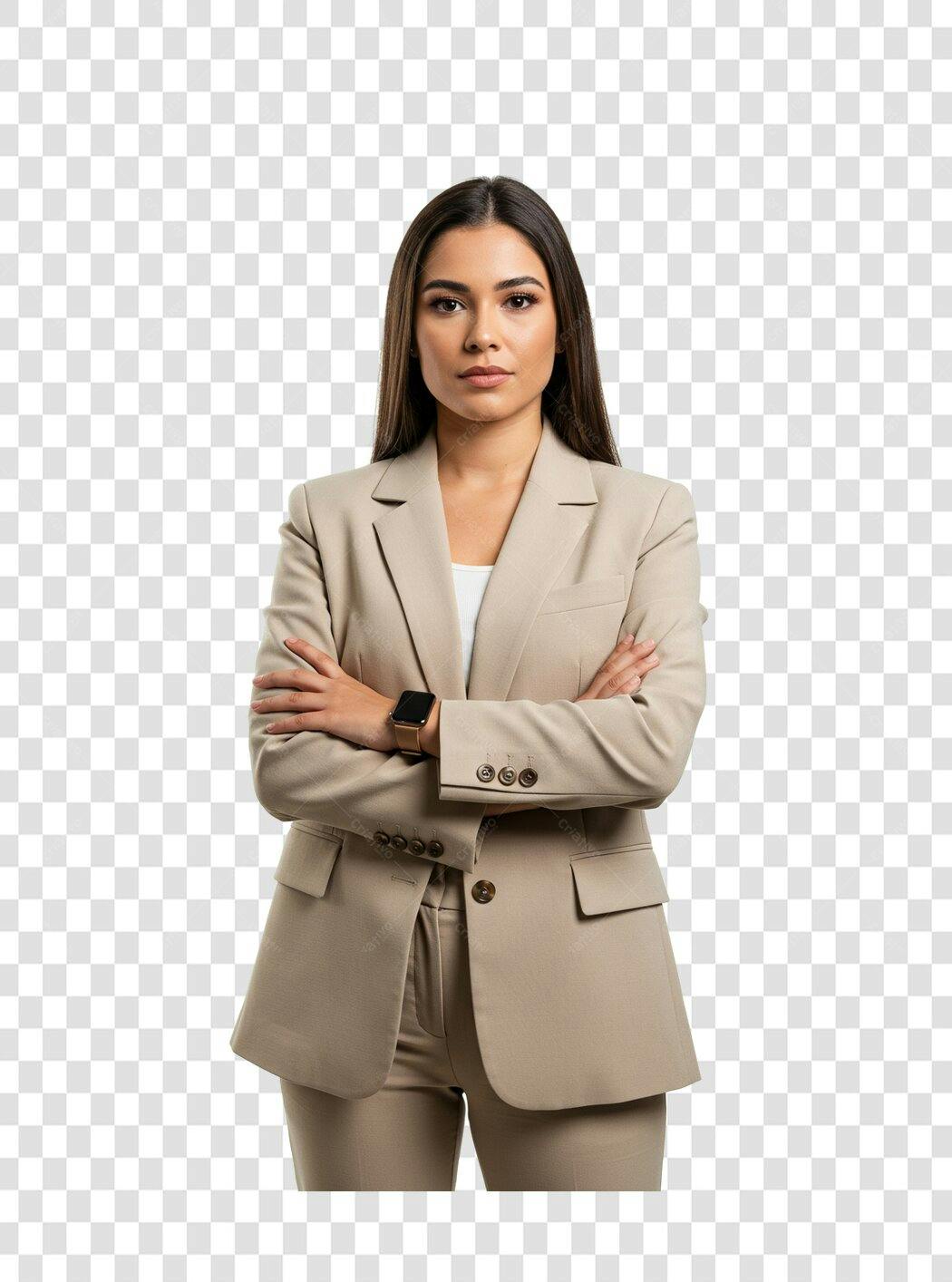 Imagem PNG profissional mulher executiva fundo transparente