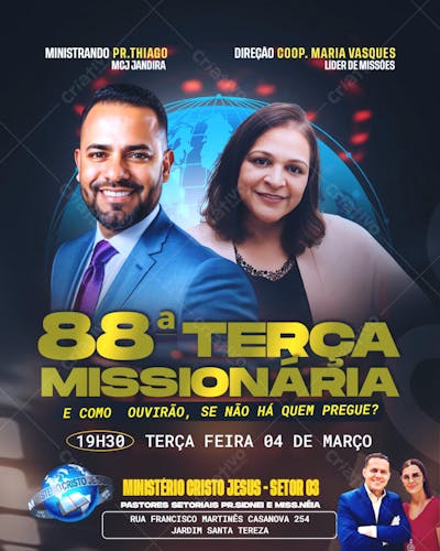 CULTO DE MISSÕES TERÇA MISSIONARIA