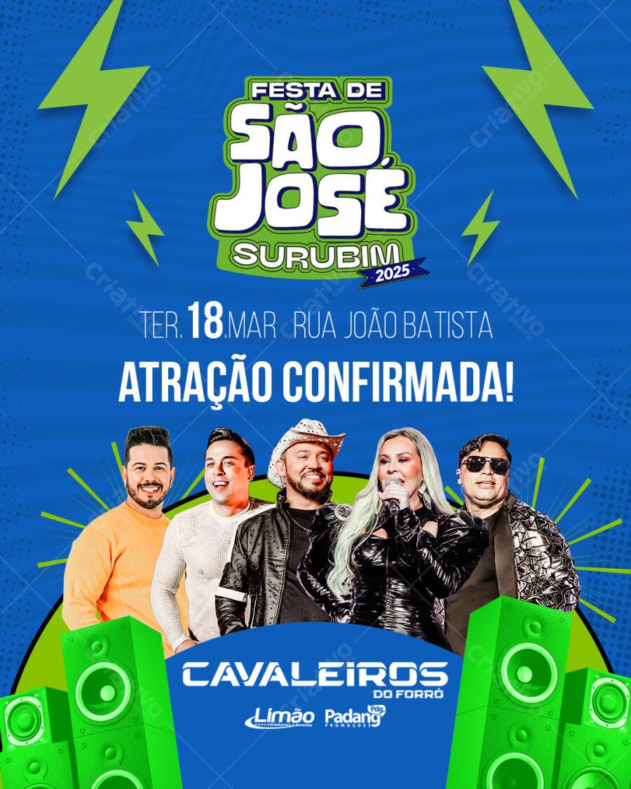 Flyer Festa de São José 18 de Março PSD Editável