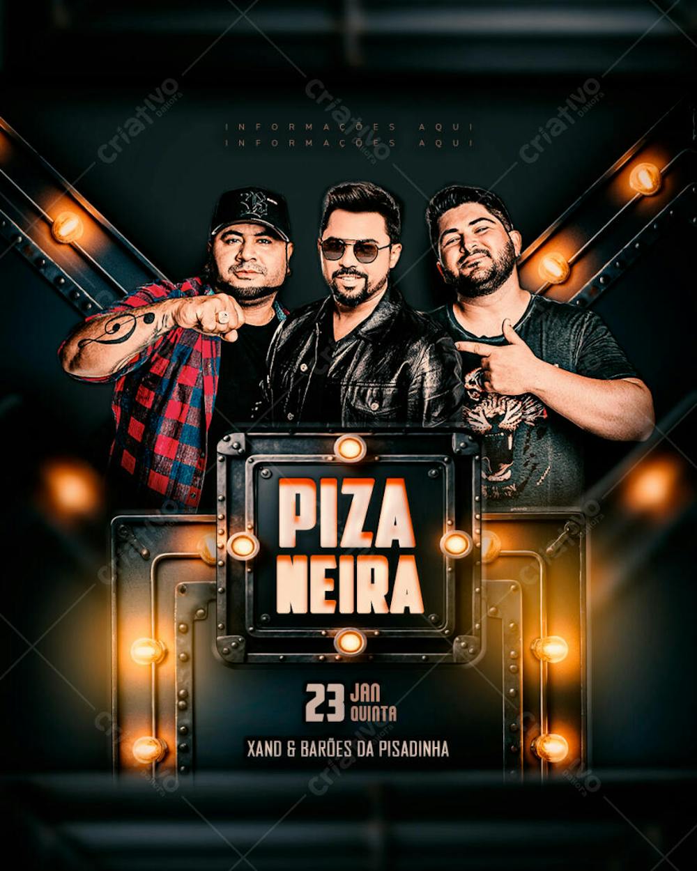 FLYER PIZANEIRA XAND & BARÕES DA PISADINHA FEED
