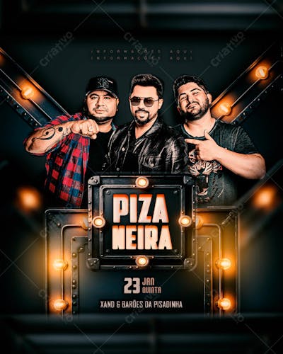 FLYER PIZANEIRA XAND & BARÕES DA PISADINHA FEED