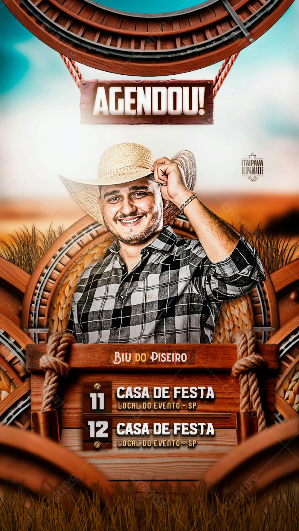 FLYER AGENDOU BIU DO PISEIRO STORY