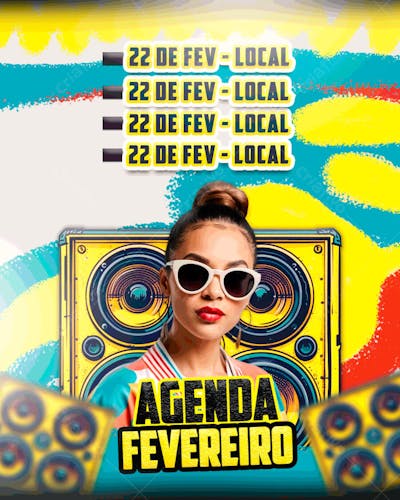 FLYER AGENDA FEVEREIRO FEED