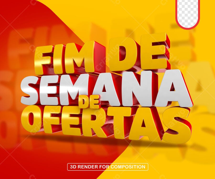 Banner Fim de Semana de Ofertas PSD Editável