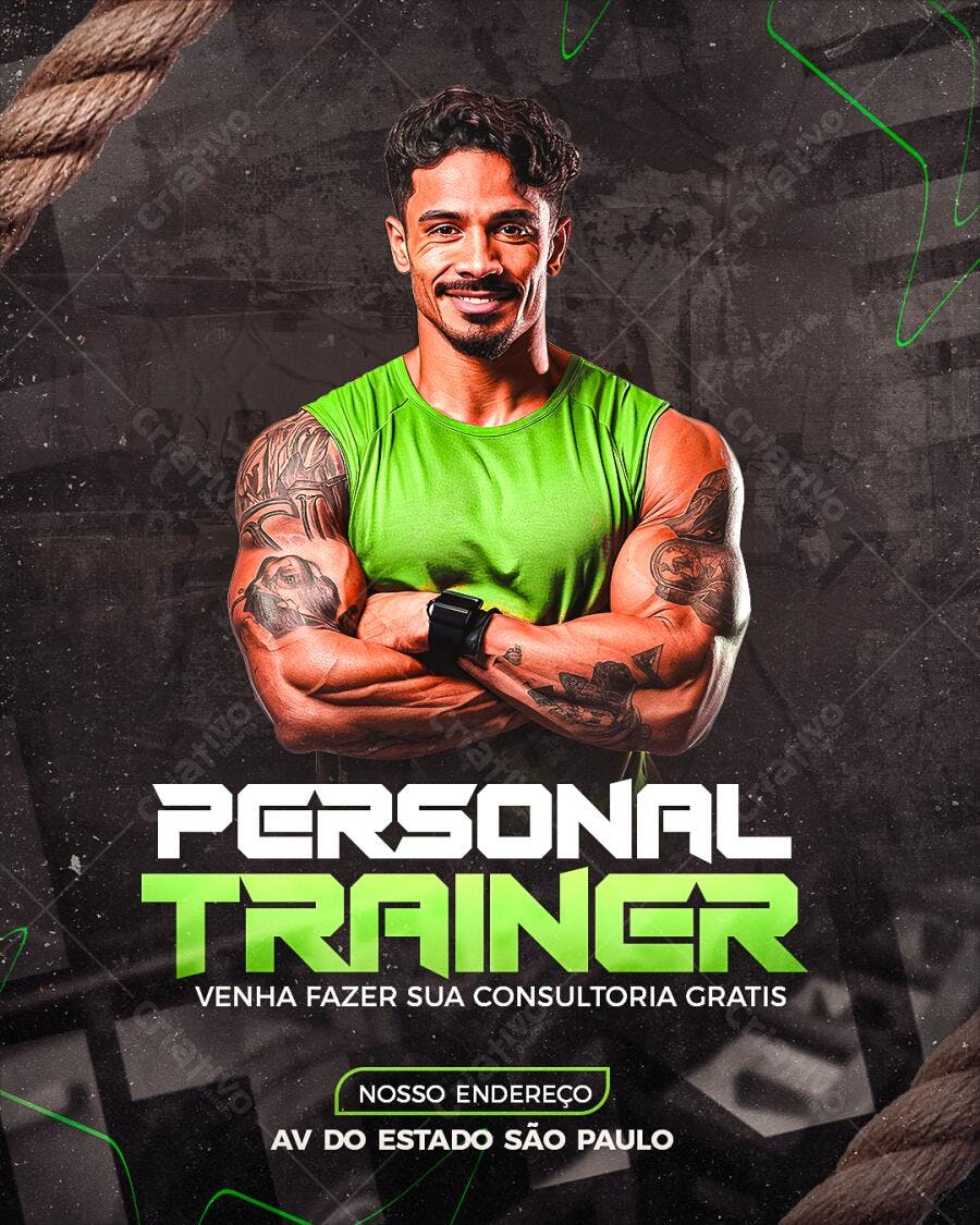 Flyer Personal Trainer PSD Editável