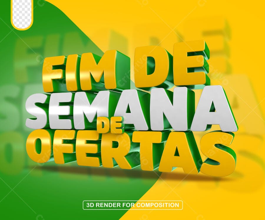 Flyer Fim de Semana de Ofertas PSD Editável