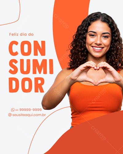 DIA DO CONSUMIDOR SOCIAL MEDIA FEED PSD EDITAVEL