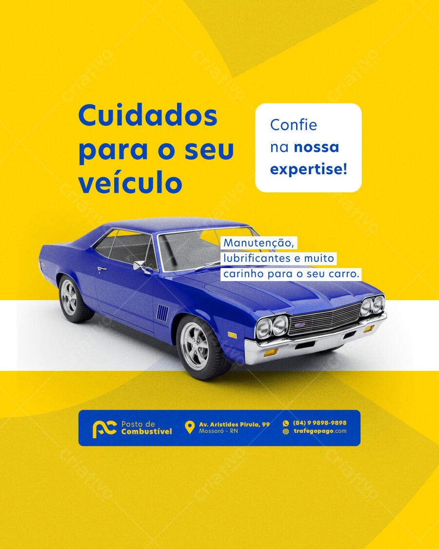 Flyer para Posto de Combustível PSD Editável
