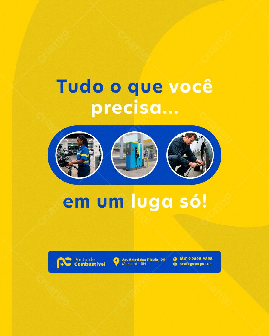 Posto de Combustível PSD Editável