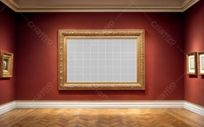 Galeria de Arte Mockup PSD editável