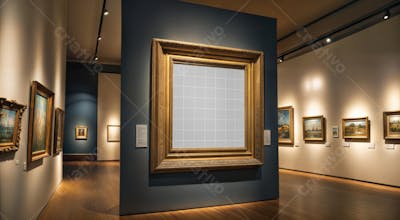 Galeria de Arte Mockup PSD editável