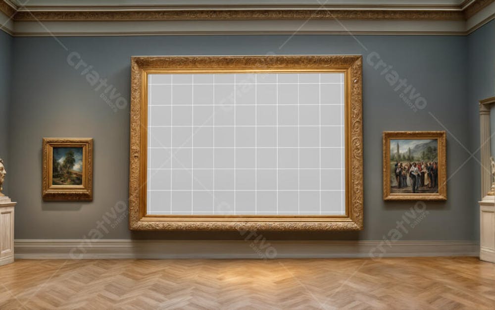 Galeria de Arte Mockup PSD editável