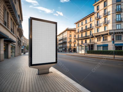 Outdoor na rua Mockup