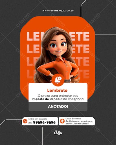 Post Feed Vertical - Contabilidade - Social Media