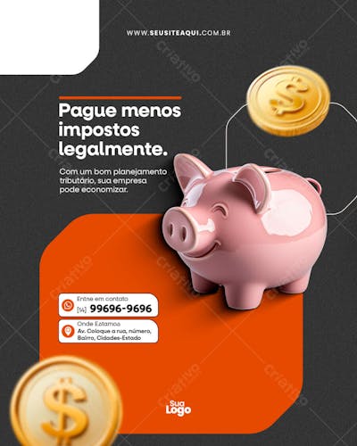 Post Feed Vertical - Contabilidade - Social Media