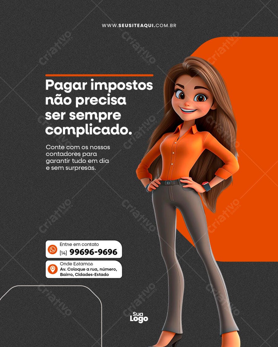 Post para Contabilidade PSD Editável