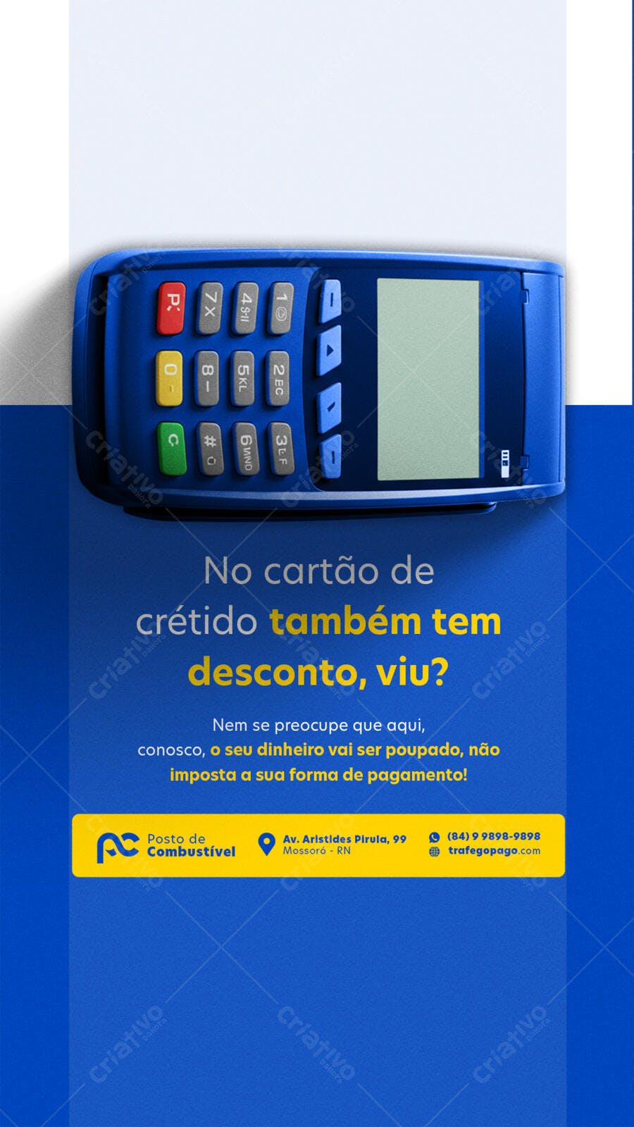 Flyer de Desconto Posto de Combustível PSD Editável