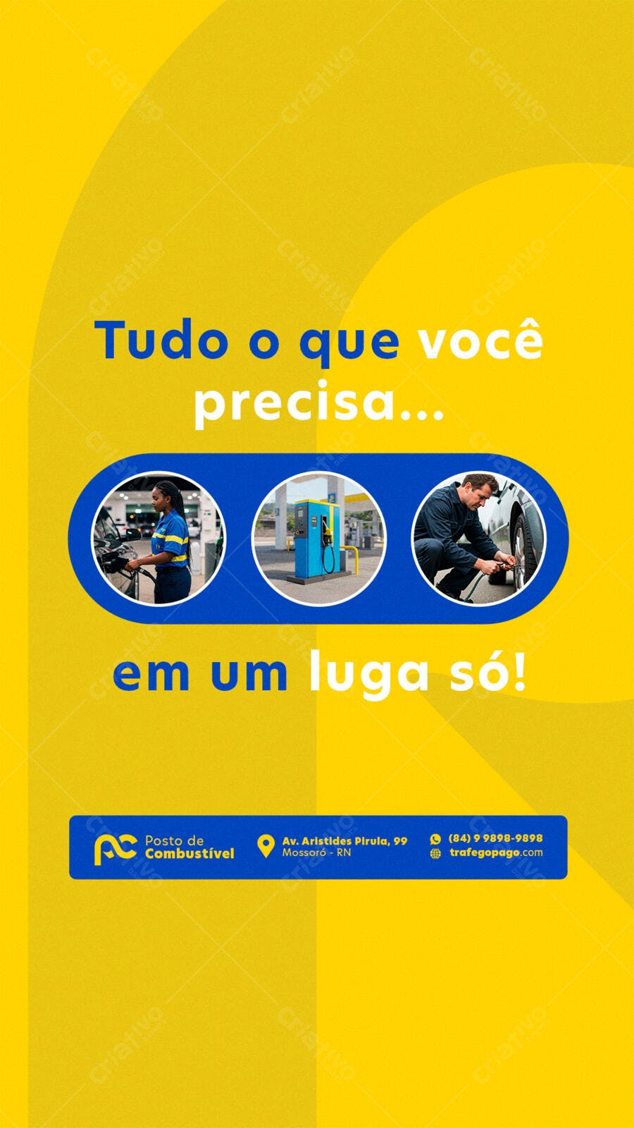 Flyer para Posto de Combustível PSD Editável