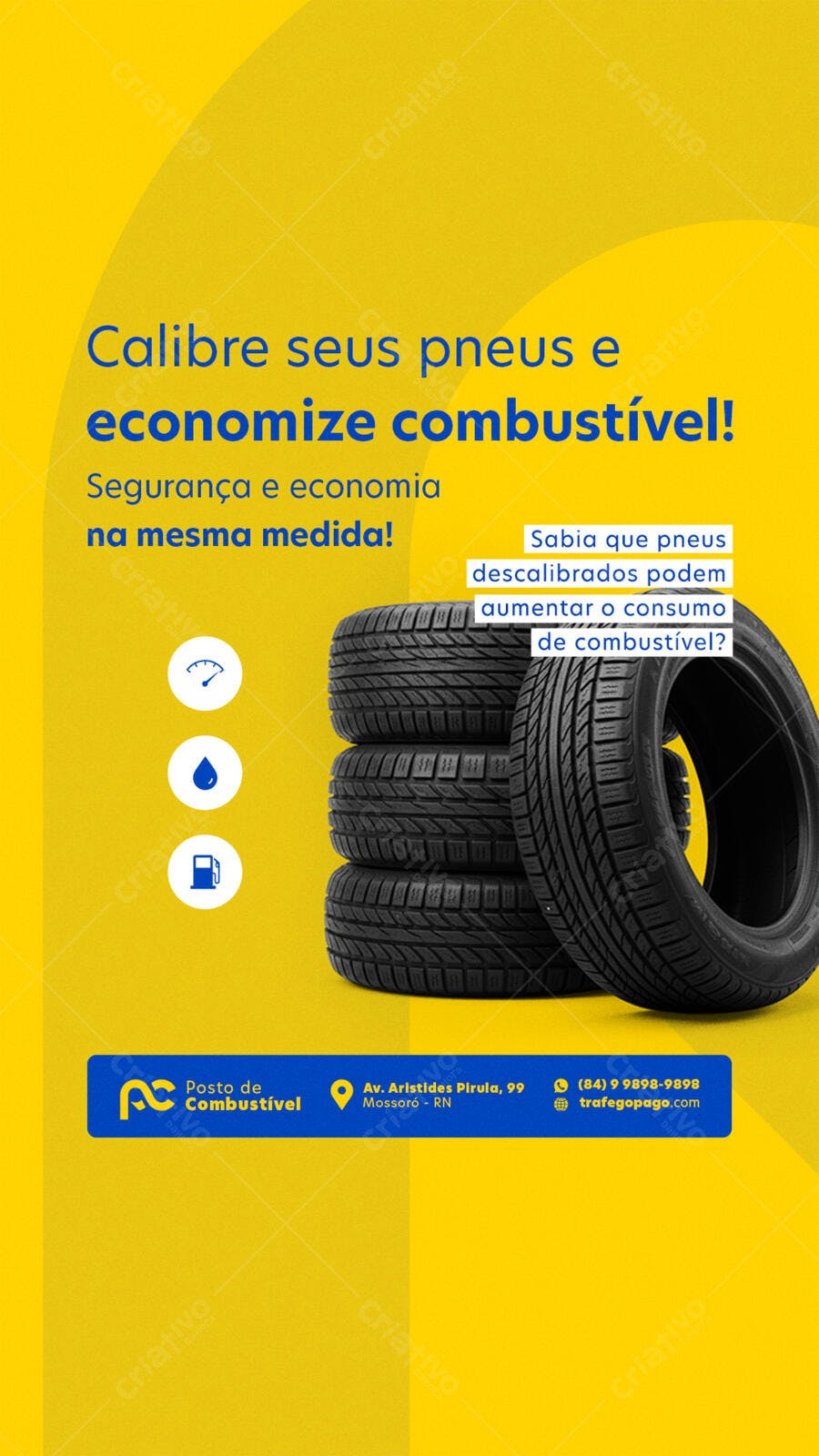 Flyer para Posto de Combustível PSD Editável