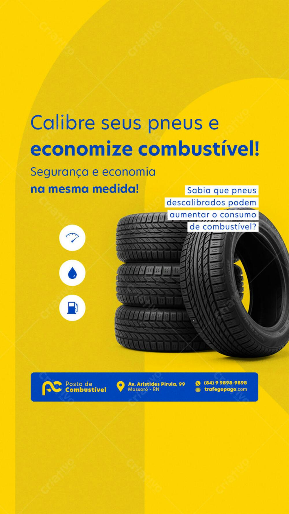STORY EDITÁVEL FLYER POSTO DE COMBUSTÍVEL
