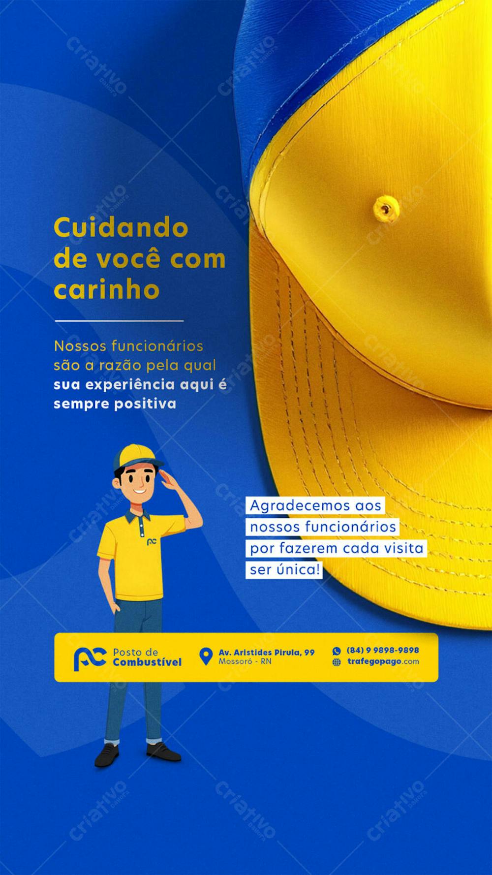 STORY EDITÁVEL FLYER POSTO DE COMBUSTÍVEL