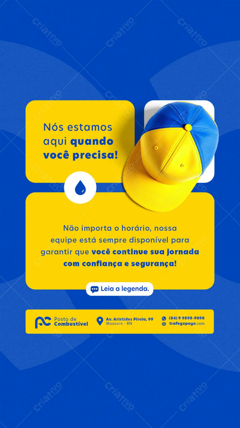 STORY EDITÁVEL FLYER POSTO DE COMBUSTÍVEL