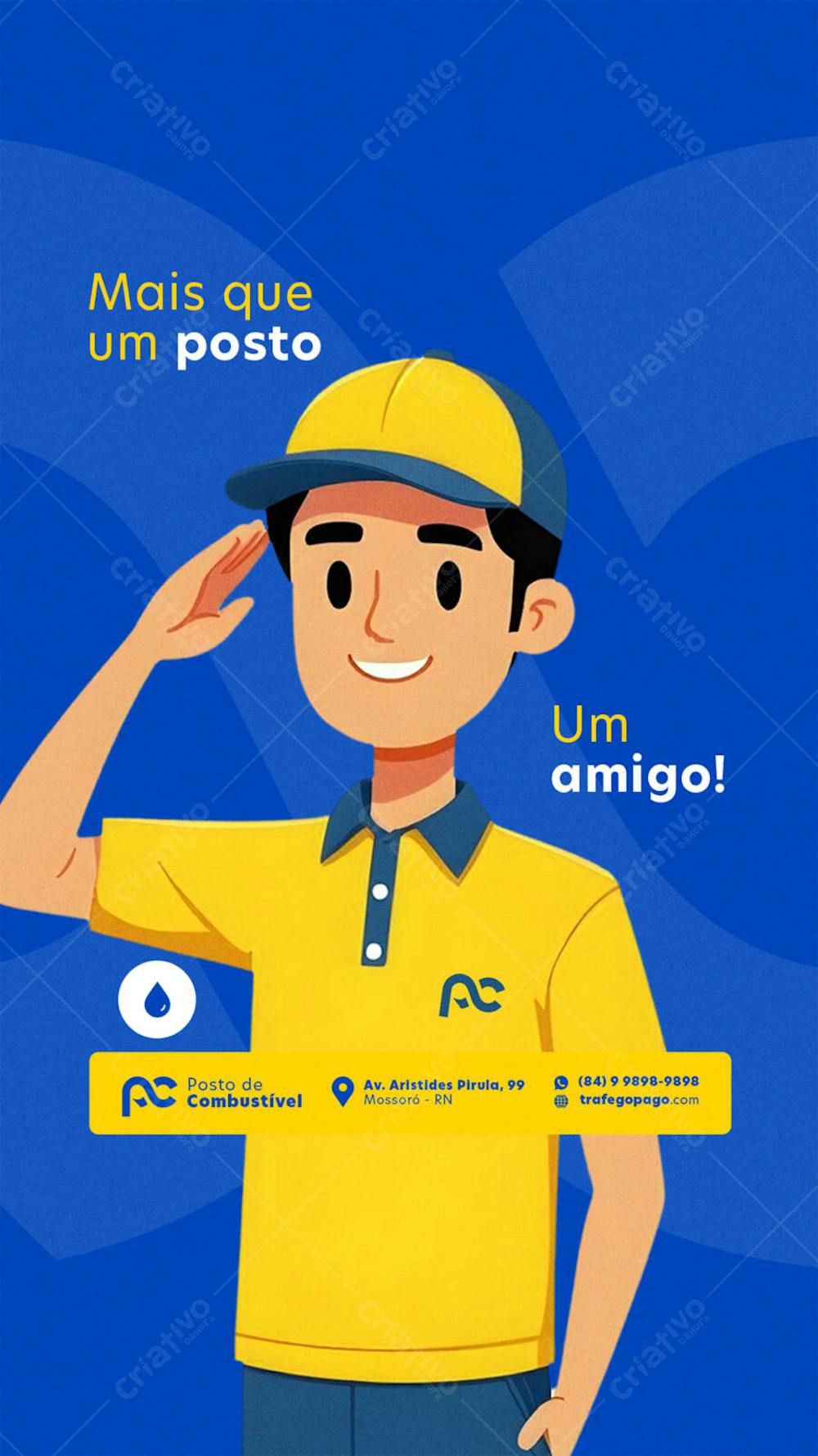 STORY EDITÁVEL FLYER POSTO DE COMBUSTÍVEL