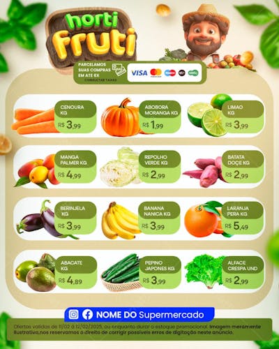 PANFLETO DE SUPERMERCADO HORTIFRUTI