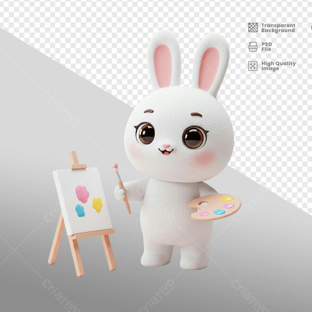 Mascote 3D para Pascoa