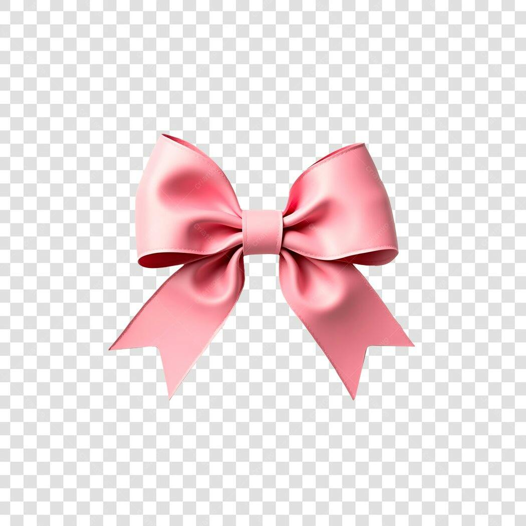 Elemento decorativo Laço Rosa PNG com fundo transparente