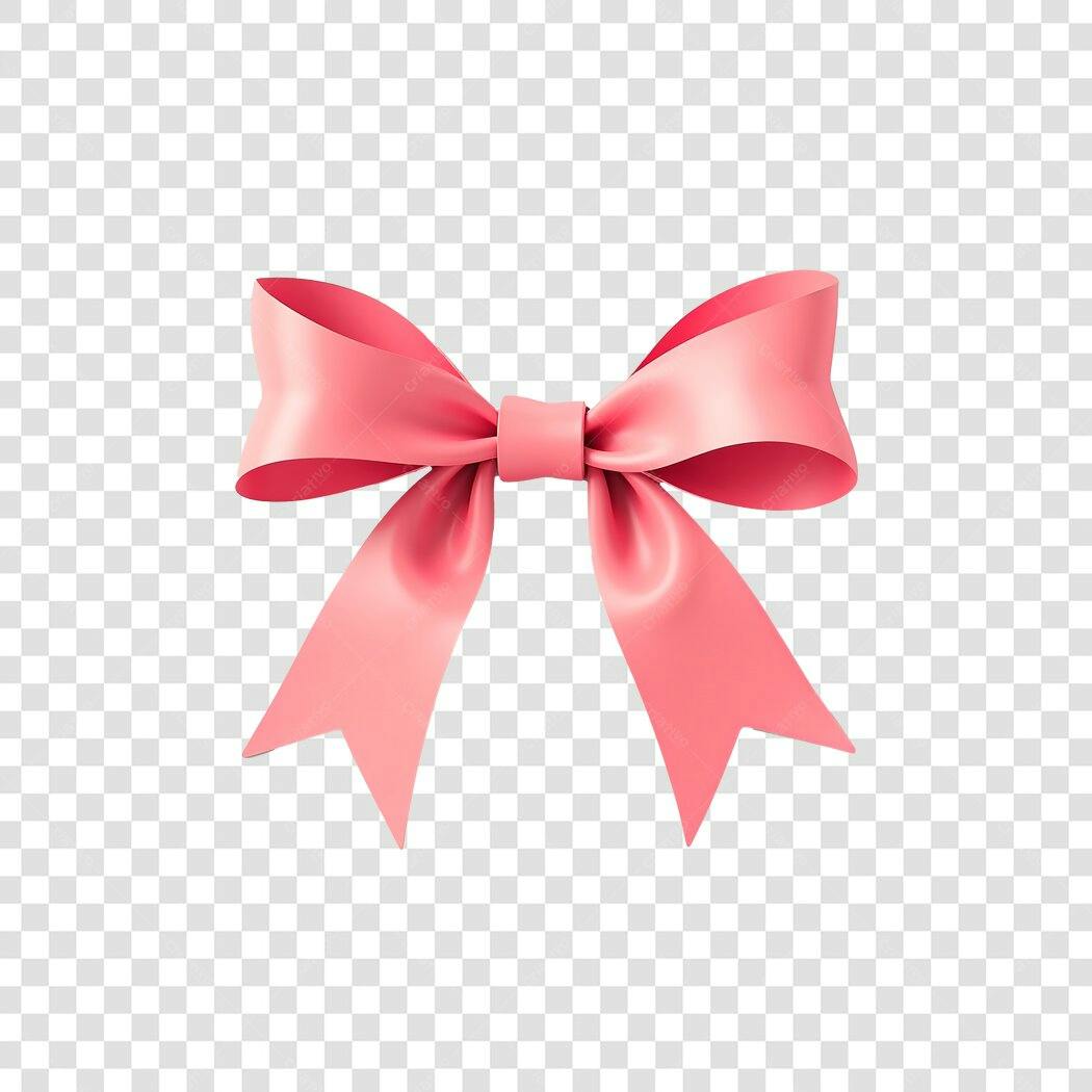 Decoração Laço Rosa PNG com fundo transparente