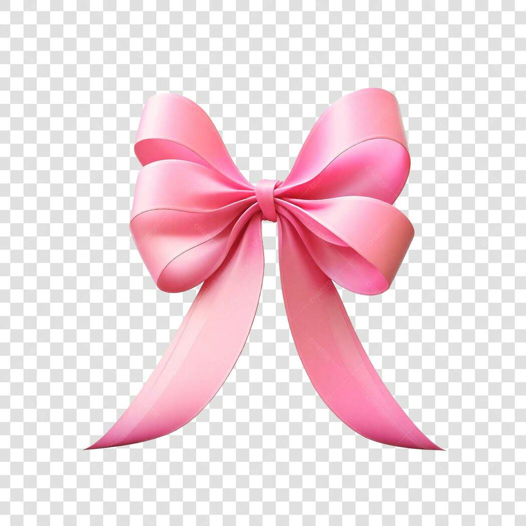 Laço Rosa PNG com fundo transparente para convites