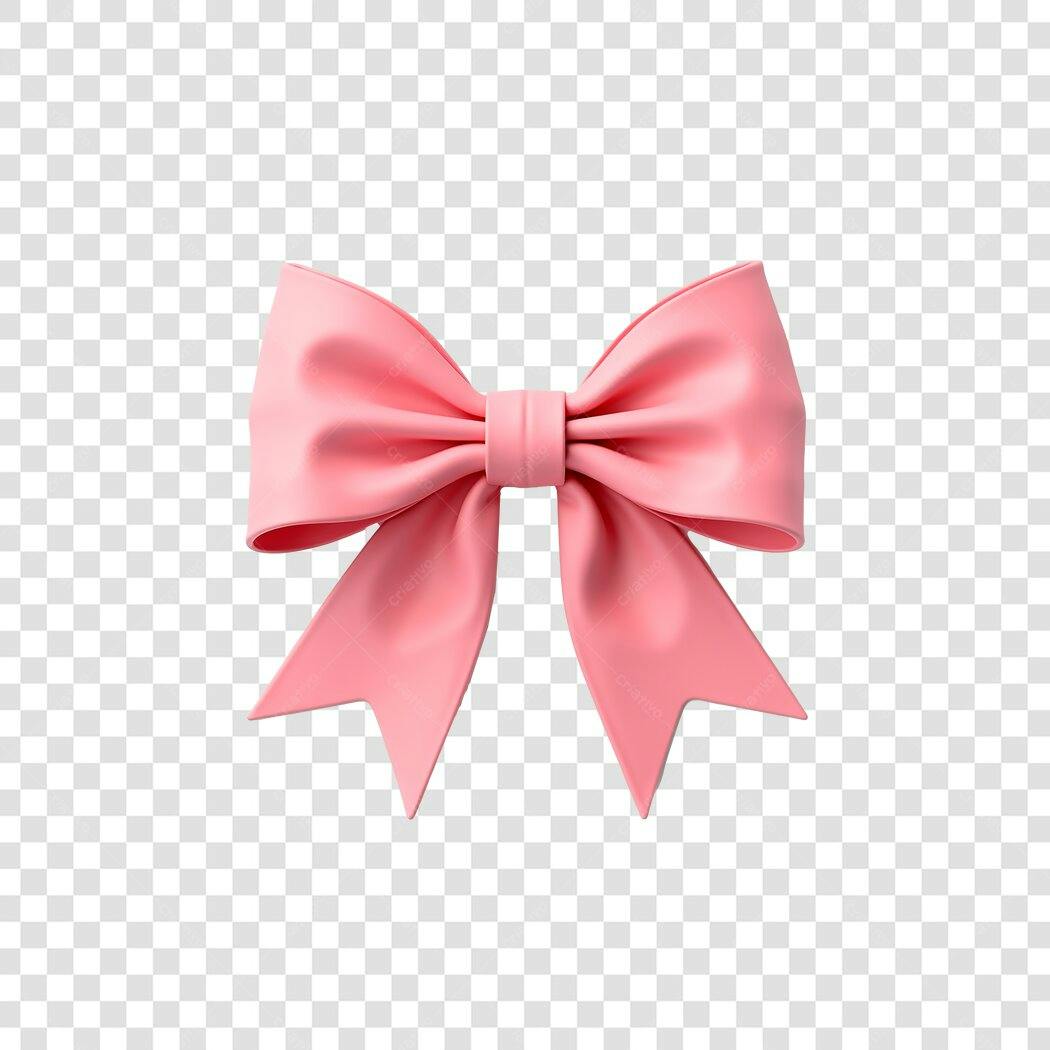 Decoração Laço Rosa PNG com fundo transparente