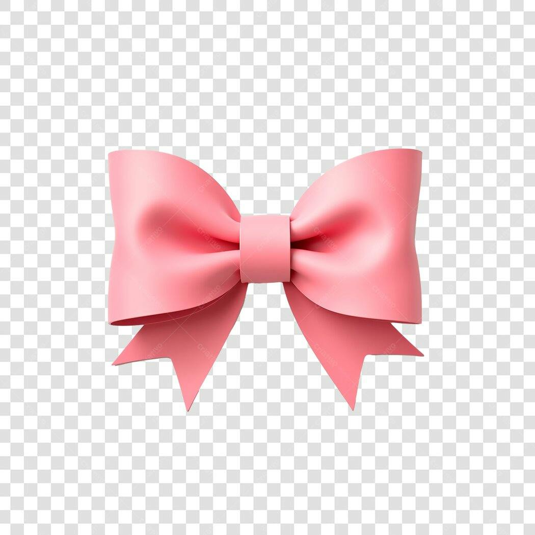 Elemento Decorativo Laço Rosa PNG com fundo transparente