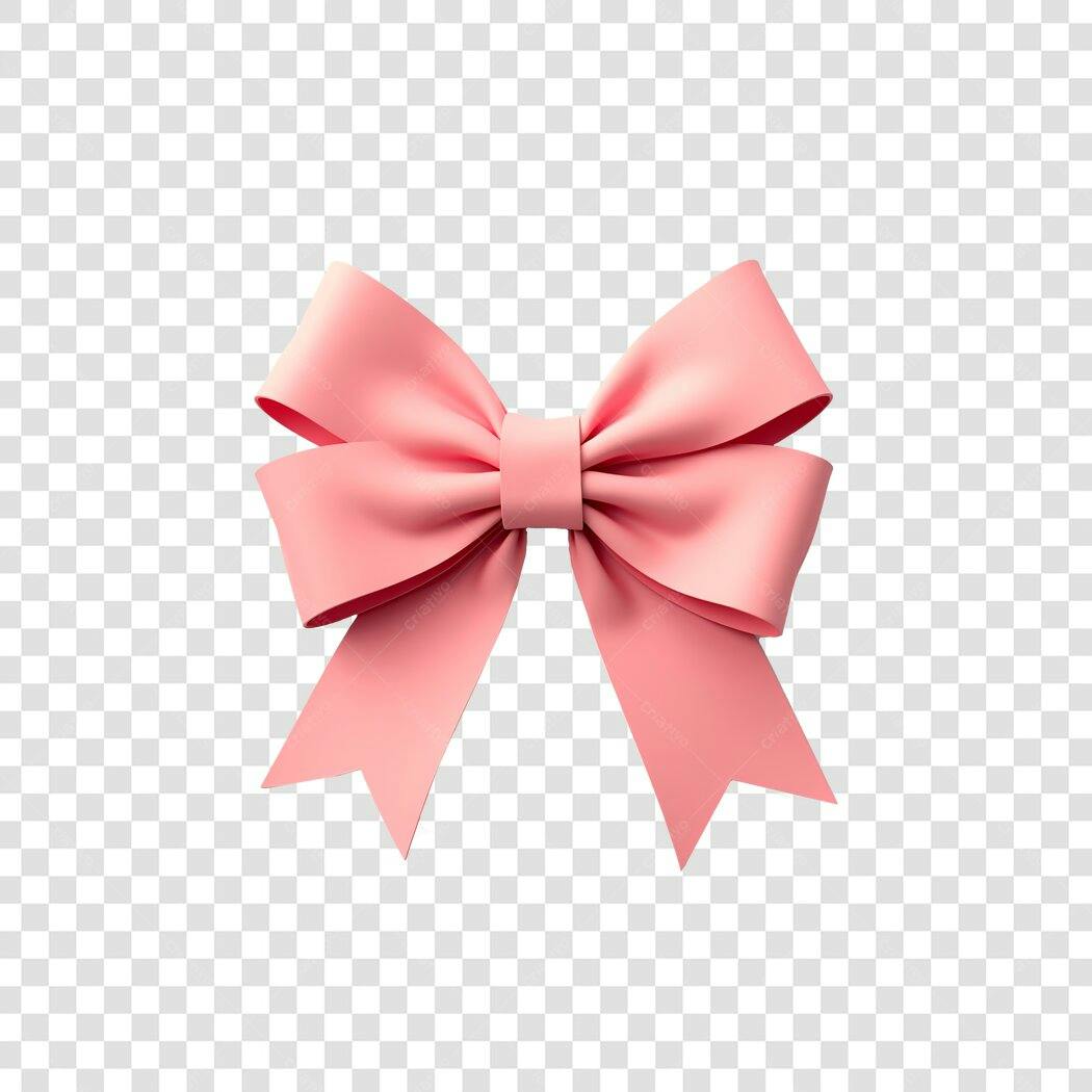 Laço Rosa PNG com fundo transparente para Design