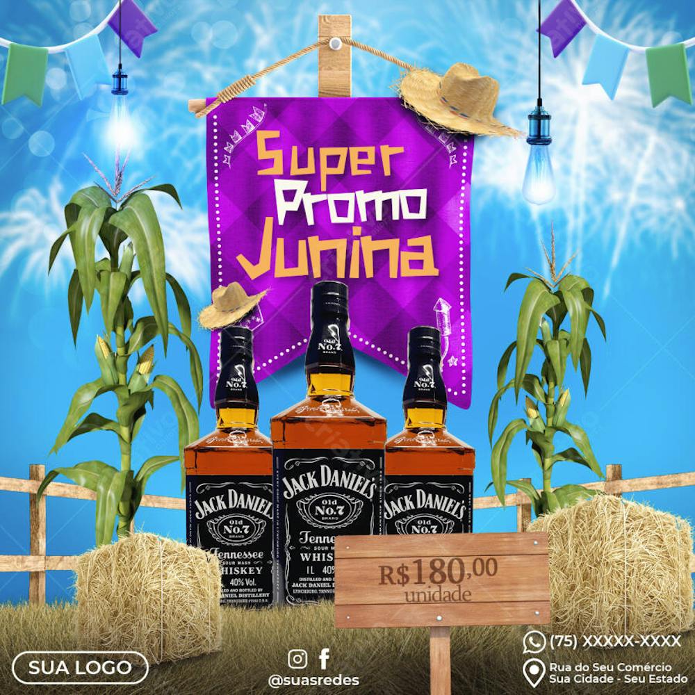 Arte Comercial Promoção Junina Social Media